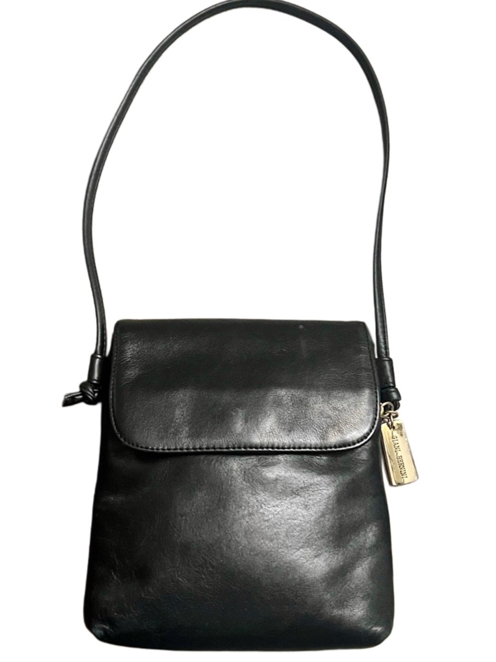 Giani Bernini Vintage Black Leather Mini Shoulder Bag